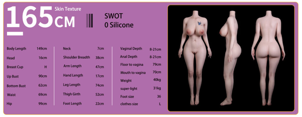 Evas Doll Silicone Super Light 165cm Body
