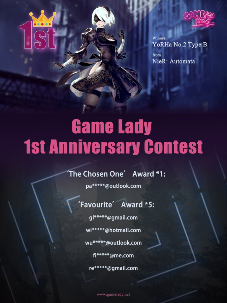 Game Lady Contest Winners