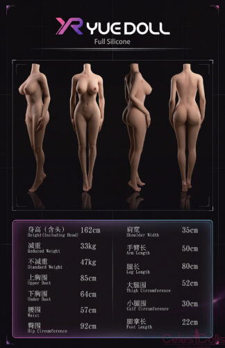 Yue Doll Silicone 162cm Body Specs